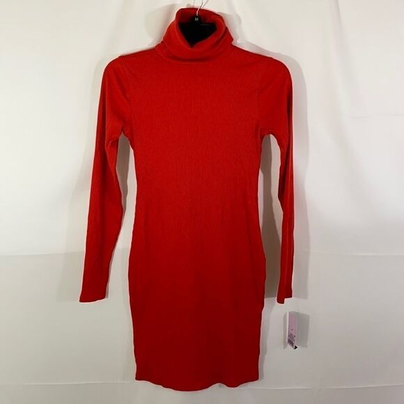 Wild Fable ribbed Turtle Neck Mini Bodycon Dress - Picture 2 of 4